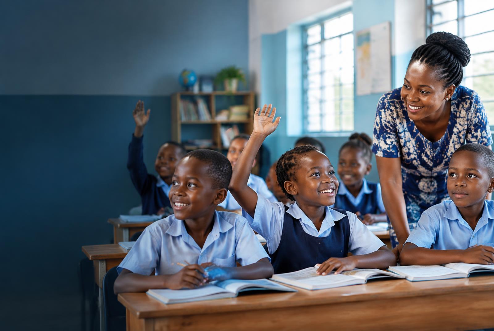 Children learning in a classroom